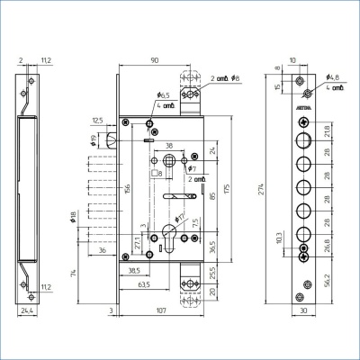 Балашиха ЗВ7 318.Т-П Замок врезной