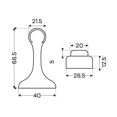 Стандарт 102 АВ прямой ст. бронза магнитный ограничитель 