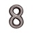 Цифра дверная пластм. АЛЛЮР "8" на клеевой основе (хром)