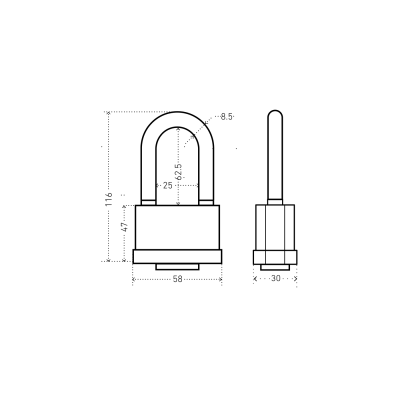 АЛЛЮР ВС1Ч-375ПД влагозащ. d8мм Замок навесной
