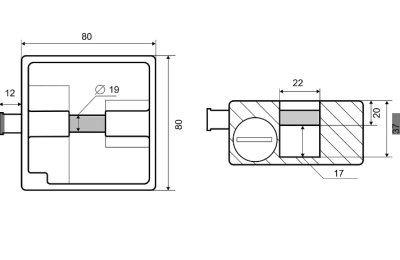 Замок навесной Palladium 605S
