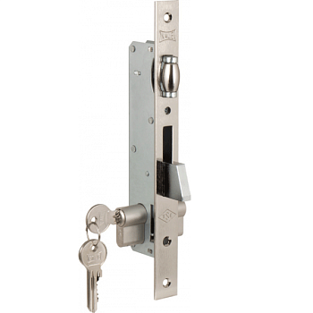 KALE 255 25 мм./3 кл./ Замок врезной б/руч (никель) 