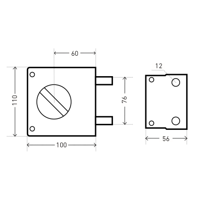 АЛЛЮР ЗН1-2-3 (Ф) Замок накладной