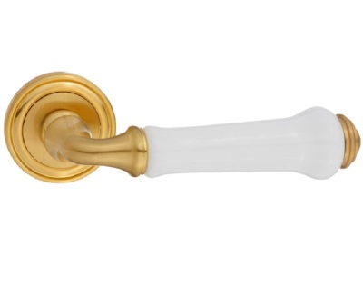 RENZ DH 617-16 SG/WH Сиракузы мат.латунь/керам бел.