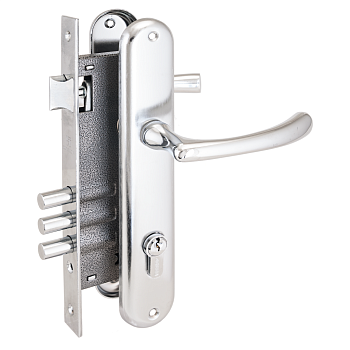 АЛЛЮР 0221 CP Замок врезной с ручками (хром)