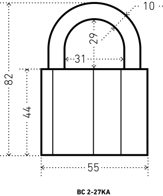 АЛЛЮР ВС 2-27С 1 секрет. !тип1! Замок навесной