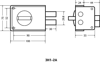 АЛЛЮР ЗН 1-2 А Замок накладной