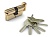 PALLADIUM  2J60 60T01 PB цилиндровый механизм высокой секретности Ключ/верт (золото) 