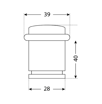 АЛЛЮР Ограничитель дверной напольный 588A-2 (золото)