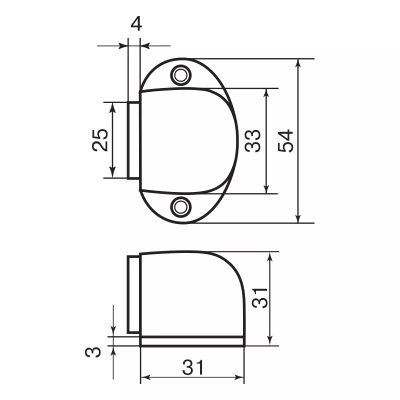 PALLADIUM 02 SB Стопор напольный (мат. латунь)