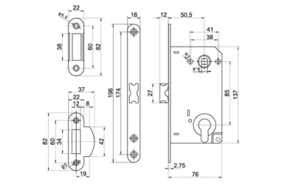 PALLADIUM ЗВ 385 SB Корпус замка