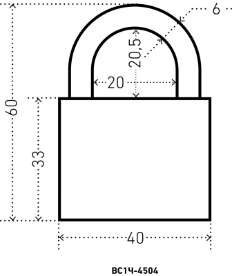 АЛЛЮР HG-4504 Замок навесной