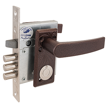 Рязань ЗВ 9-8/15 Замок врезной с ручками (кор. накл. медь) 