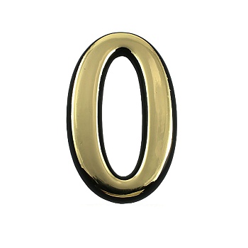 Цифра дверная АЛЛЮР большая "0" (золото) 