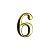 Цифра дверная АЛЛЮР "6" на клеевой основе (золото)