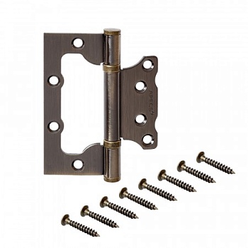 APECS петли 100*75*2,5-B2-Steel-AB накладная без врезки (бронза)