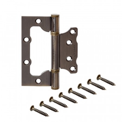 APECS петли 100*75*2,5-B2-Steel-AB накладная без врезки (бронза)
