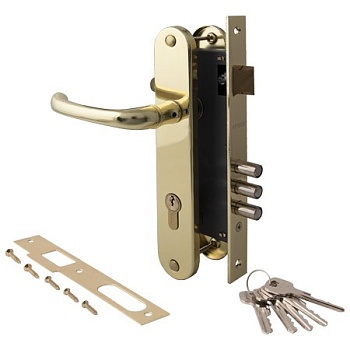 Апекс 2210/60-G золото Замок врезной с/руч (12)