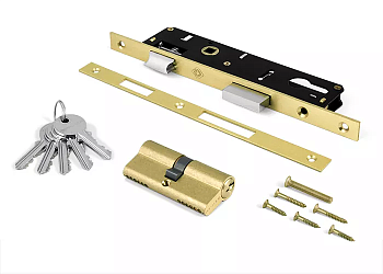 Palladium Замок врезной 0153Р 30 мм золото