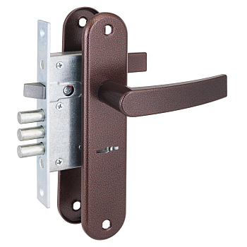 Рязань ЗВ 9-6/13 Замок врезной с ручками (медь)