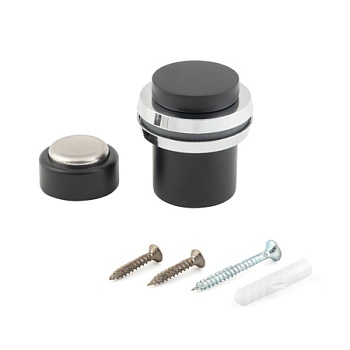 Упор дверной магнитный DS-2762-BLM черный (Апекс) (10)