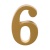 Цифра дверная АЛЛЮР "6" на клеевой основе (золото)