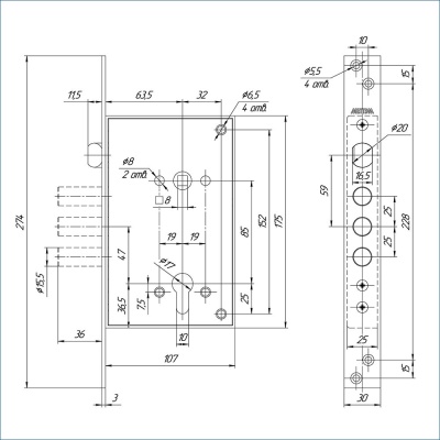 Балашиха ЗВ4 713.0.0 под ЦМ ПРОТИВОПОЖАРНЫЙ Замок врезной