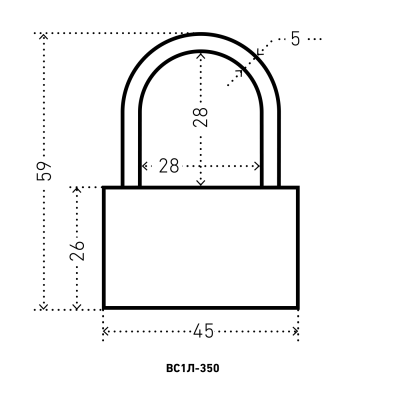 АЛЛЮР BL-350 латунь Замок навесной