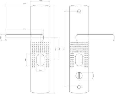 Стандарт РН-СТ222-L универсал. левый Комплект ручек