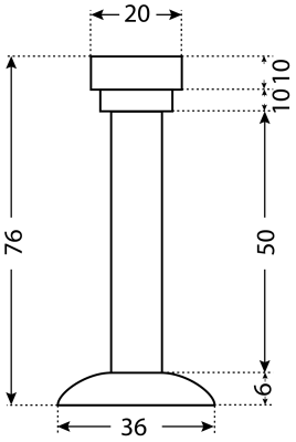 АЛЛЮР Ограничитель дверной настенный (хром)