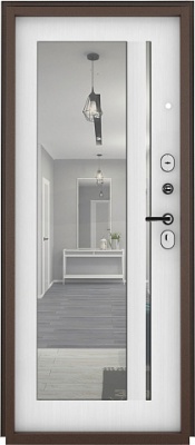 МЕТАЛЛИЧЕСКАЯ ДВЕРЬ ТИТАН ЛУАРА ЗЕРКАЛО (860L)