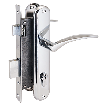 АЛЛЮР 0211 CP Замок врезной с ручками (хром)