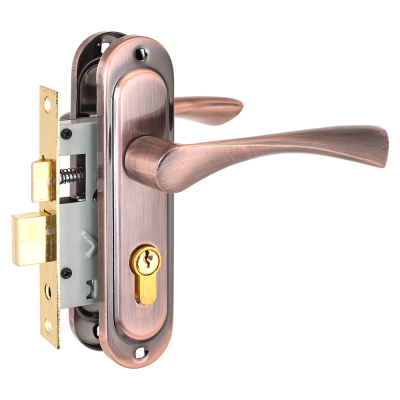 Стандарт 103/50 AC Замок врезной с ручками (медь)