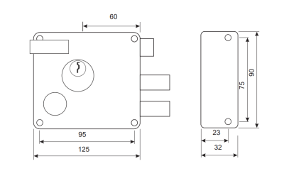 ЗН Апекс 0097-BN замок накладной