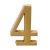 Цифра дверная АЛЛЮР "4" на клеевой основе (золото)