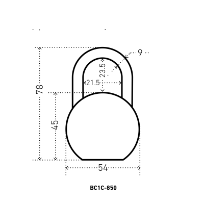 АЛЛЮР ВС1С-850 (хром) Замок навесной