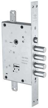 Замок врезной сувальдный с защёлкой NEW CAMBIO FACILE 57.685.48 ключ 64мм