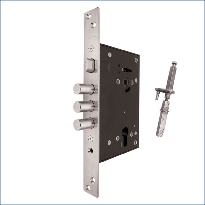 Балашиха ЗВ7 718.0.0 м/о 85 мм, б/о, без ц/м, 3 ригелей d15,4 мм Замок врезной тяж