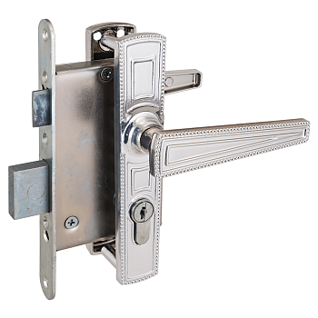 Димитровград "Зенит" 4-3.01(хром) Замок врезной с ручками 