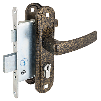 Димитровград "Зенит" 4-3.05 Замок врезной с ручками (бронза)