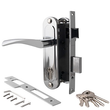 Апекс 1223/60-CR хром м/о 70 40 мм Замок врезной с/руч (16)