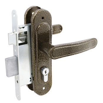 Димитровград "Зенит" 4-3.03 Замок врезной с ручками (бронза)