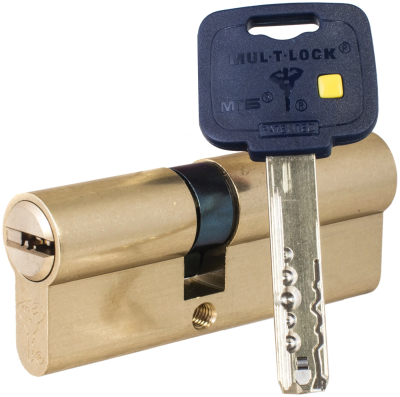 Цилиндровый механизм Mul-T-Lock "Светофор" 80Ф (40*40) латунь  ключ/ключ (Израиль)