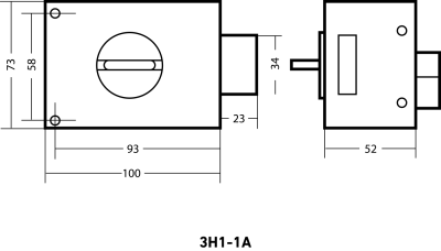 АЛЛЮР ЗН 1-1 А Замок накладной