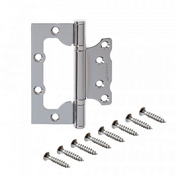 APECS петли 100*75*2,5-B2-Steel-CR накладная без врезки (хром)