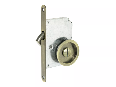 PALLADIUM Ручка с замком 03 BK AB (круглая ручка)