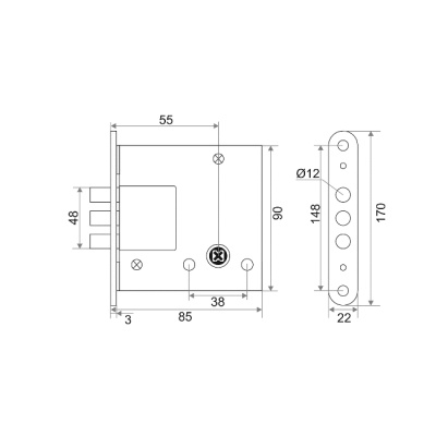 Киров 074 Замок врезной