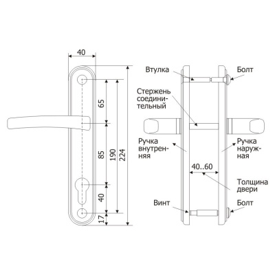 Ручки Гардиан 4132 (1211, 3211) ЦМ краска