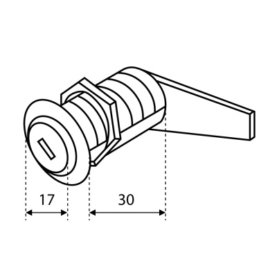 Стандарт почтовый ЗП30мм Замок врезной