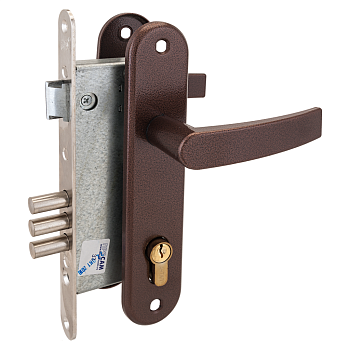 Рязань ЗВ 4-3 Замок врезной с ручками (медь)